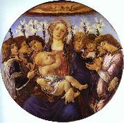 Sandro Botticelli Madonna and Child with Eight Angels oil painting artist
